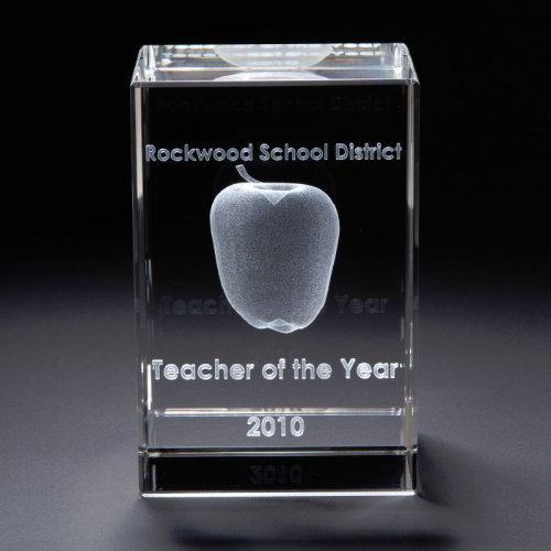 Promotional Crystal Block Large Award