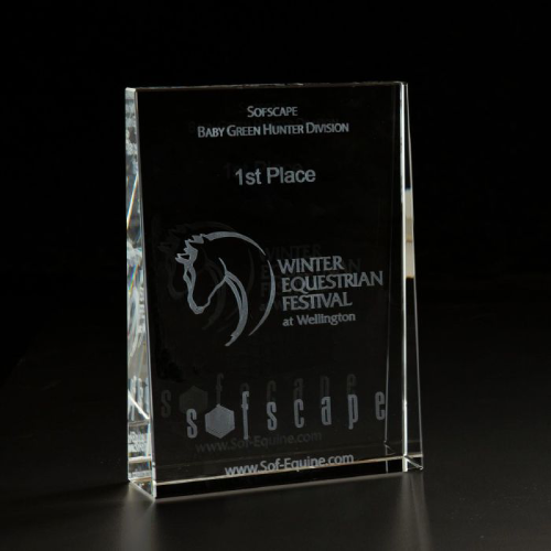 Promotional Crystal Wedge Award - Large