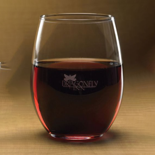 Promotional Stemless Red Custom Wine Glass