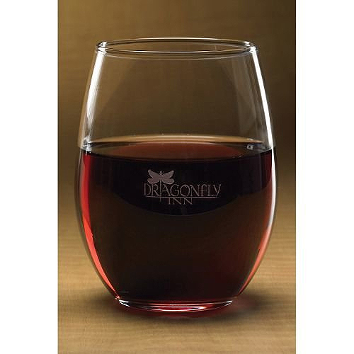 Promotional Stemless Red Custom Wine Glass