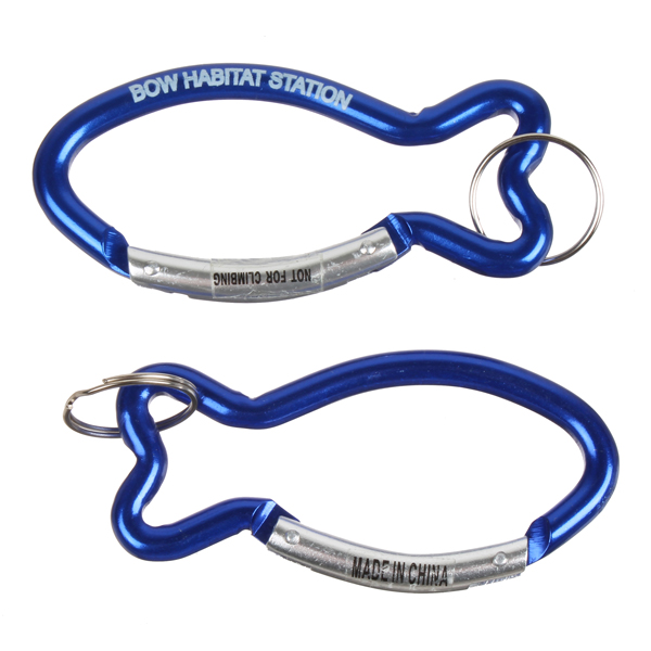 Fish Shaped Carabiner imprinted with your logo.