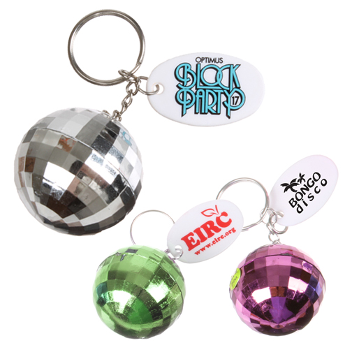 Disco Ball Keychain imprinted with your logo