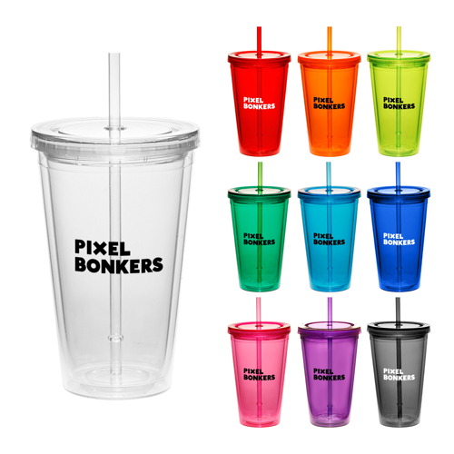 Promotional Cup with Straw