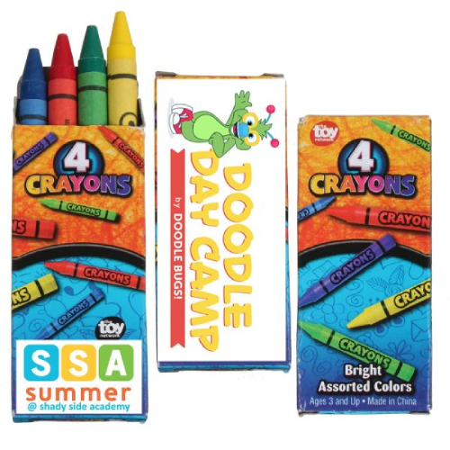 Promotional 8-Piece Crayon Set Printed with Your Logo In One Color - 500  QTY