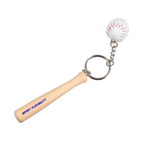 Promotional Baseball and Bat Keychain