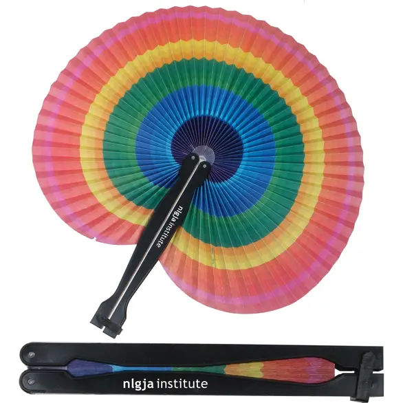 Promotional Rainbow Folding Fan