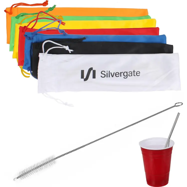 Promotional Metal Straw Kit