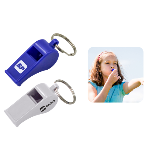 Promotional Plastic Whistle Key Chain