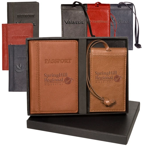 View Image 2 of Passport and Magnetic Luggage Tag Set