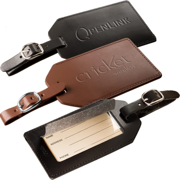 Promotional Grand Central Luggage Tag - Cowhide