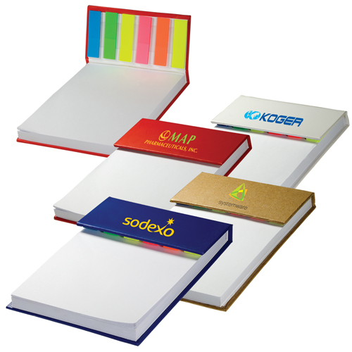View Image 2 of Hard Cover Sticky Flag Jotter Pad