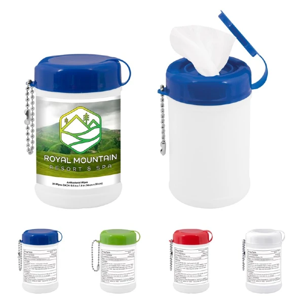 Promotional Wet Wipes Mini Keychain Canister