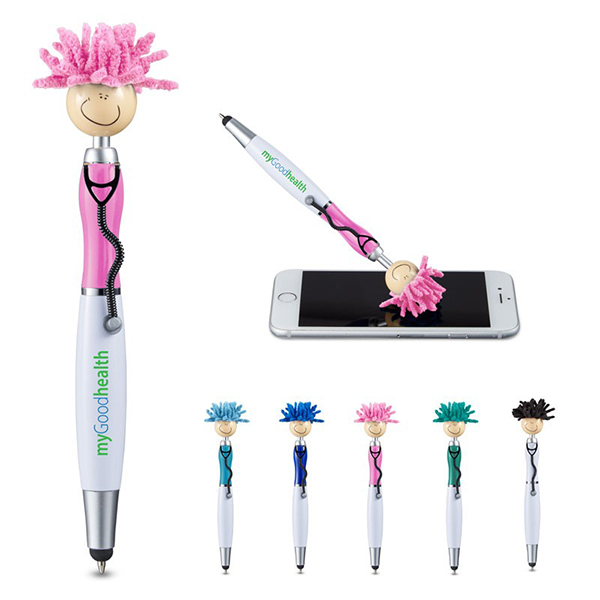 Promotional Mop Topper™ Stethoscope Stylus Pen