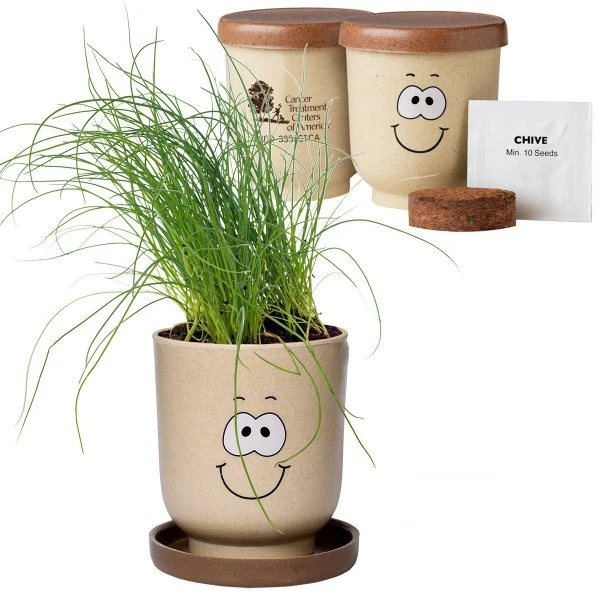 Promotional  Goofy™ Grow Pot Eco-Planter w/Chives Seeds