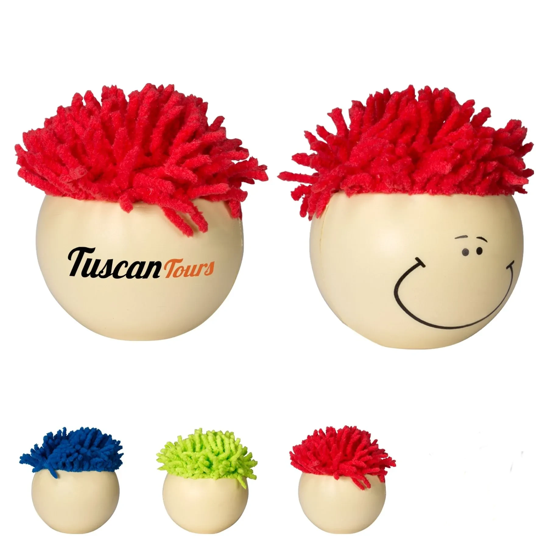 Promotional MopToppers Smiling Multicultural Stress Ball