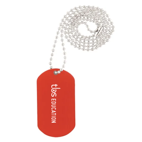 Promotional Dog Tag on Bead Chain