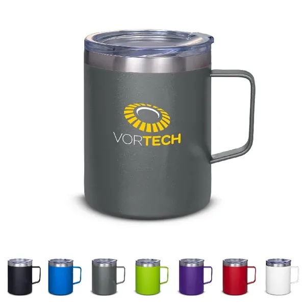 Promotional 12 Oz. Vacuum Insulated Coffee Mug With Handle