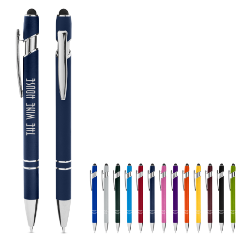 Promotional Core 365® Rubberized Aluminum Click Stylus Pen 