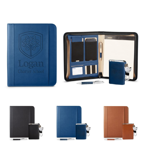 Promotional Tuscany Portfolio Power Bank and Pen Gift Set 