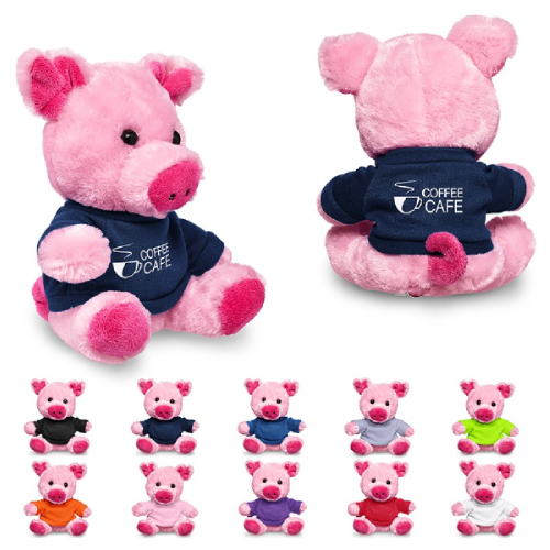 Promotional Plush Pig with T-Shirt