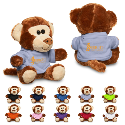 View Image 2 of Plush Monkey with T-Shirt