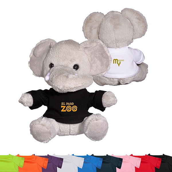 Promotional Plush Elephant with T-Shirt- 7 Inches