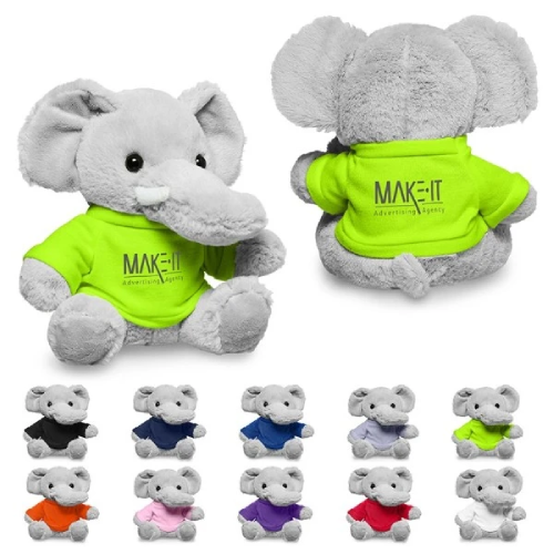 Promotional Plush Elephant with T-Shirt- 7 Inches