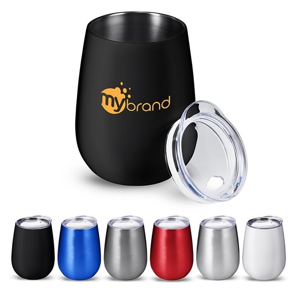 Promotional Stemless Vacuum Wine Tumbler with Lid