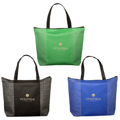 Promotional Tonal Non-Woven Zipper Trade Show Tote Bag