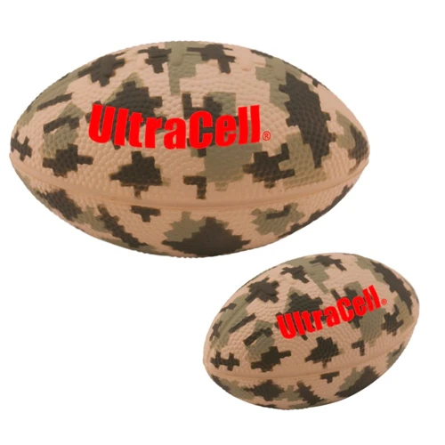 Promotional Digital Camouflage Football Stress Reliever - 5