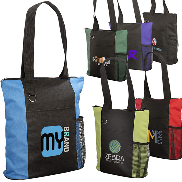 Promotional Essential Trade Show Tote with Zipper Closure 