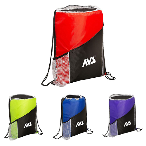Promotional Sprint Angled Drawstring Sports Pack w/ Pockets 