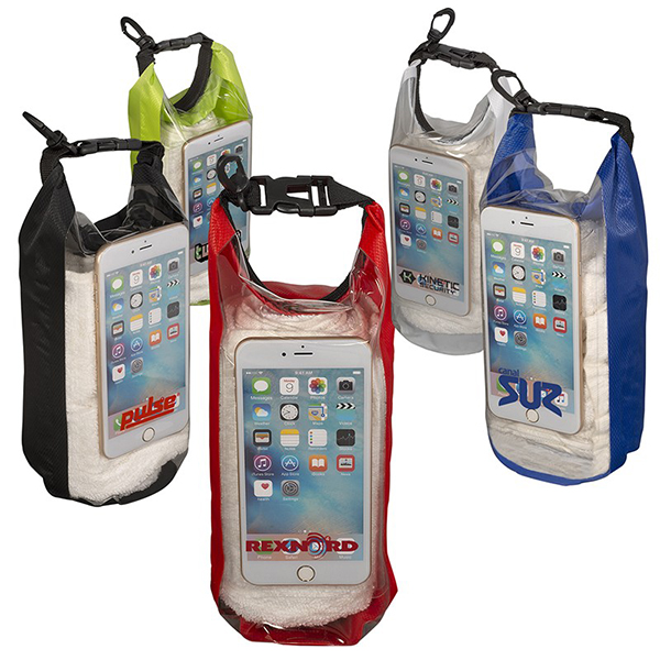 Promotional Resistant Dry Bag with Mobile Pocket-2L Water- 