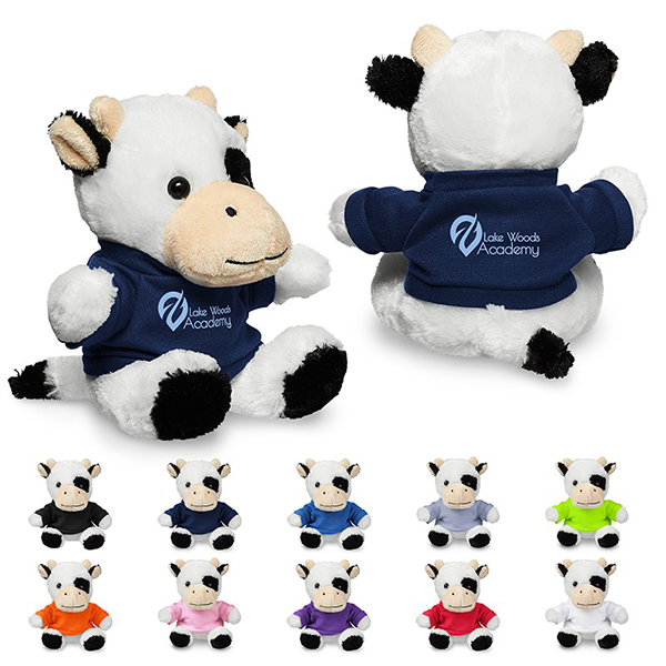 View Image 2 of Plush Cow with T-Shirt 