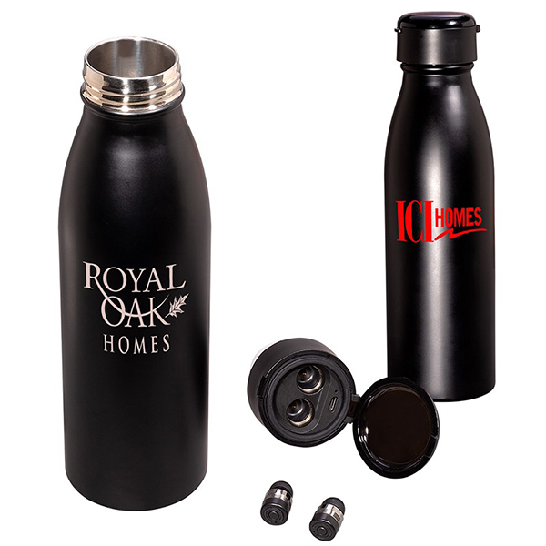 Promotional Wireless Earbud/Vacuum Bottle -20 oz.