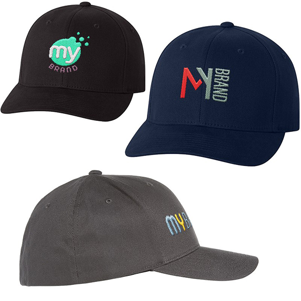 Promotional Flexfit® Adult Brushed Twill Fitted Cap