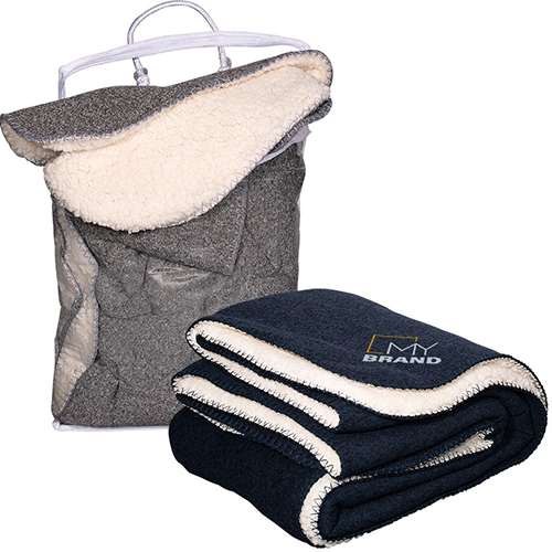 Promotional Thick Needle Sherpa Blanket