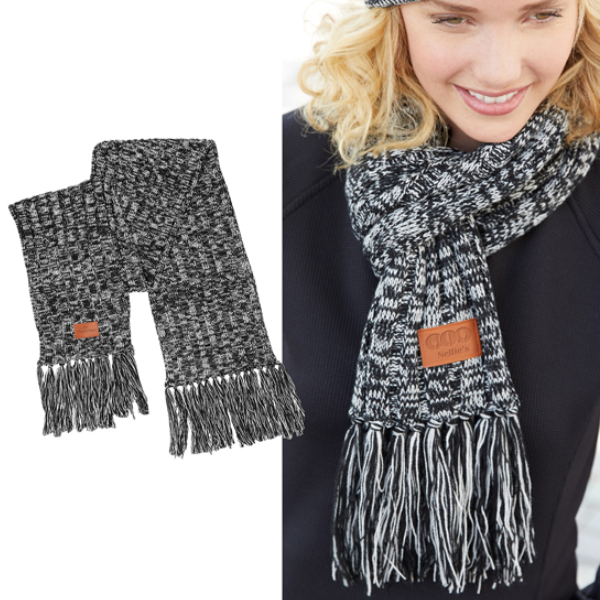 Promotional LeemanTM Heathered Knit Scarf