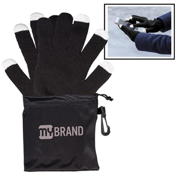View Image 2 of Touchscreen Friendly Gloves in Pouch