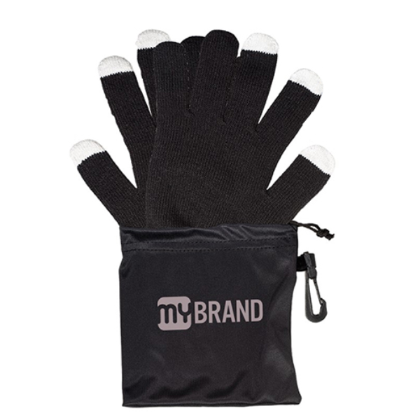 Promotional Touchscreen Friendly Gloves in Pouch