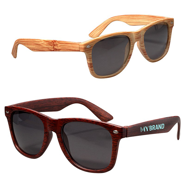 Promotional Woodtone/Woodgrain Sunglasses