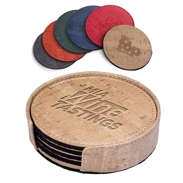 Promotional Casablanca Cork Coaster Set