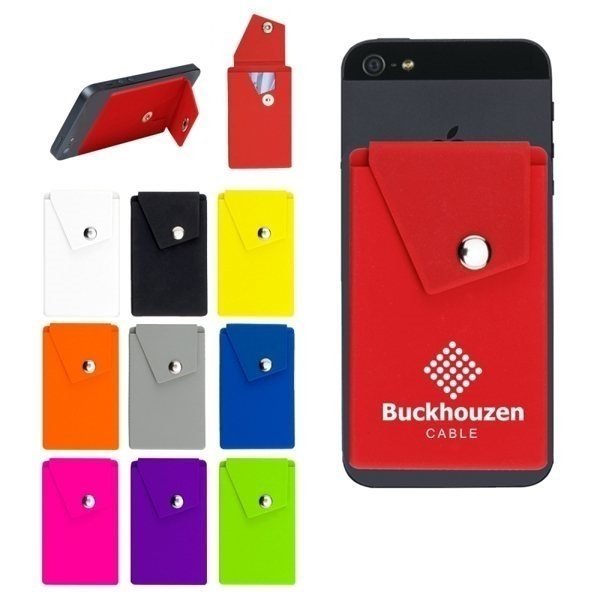Promotional Silicone Phone Pocket with Stand