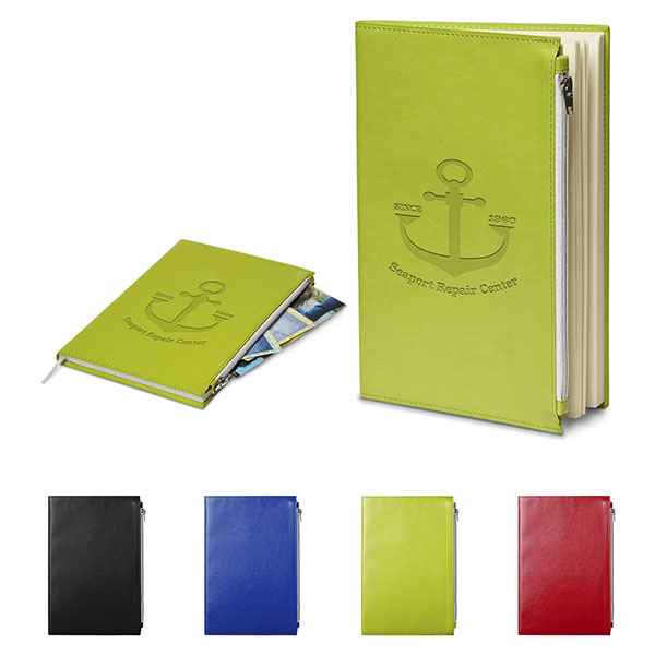 Promotional Element Softbound Journal with Zipper Pocket 