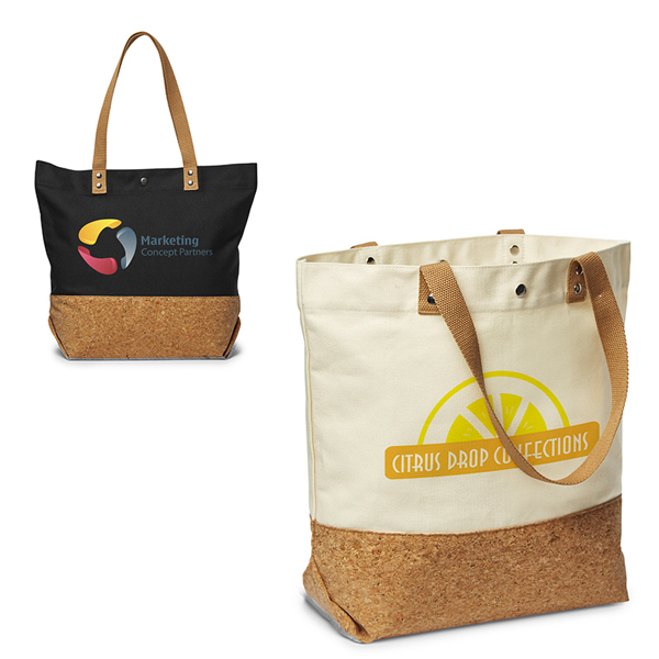 Promotional Canvas/Cork Shopper Tote-12oz. 