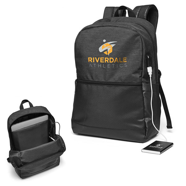 Promotional Power Loaded Backpack with Power Bank
