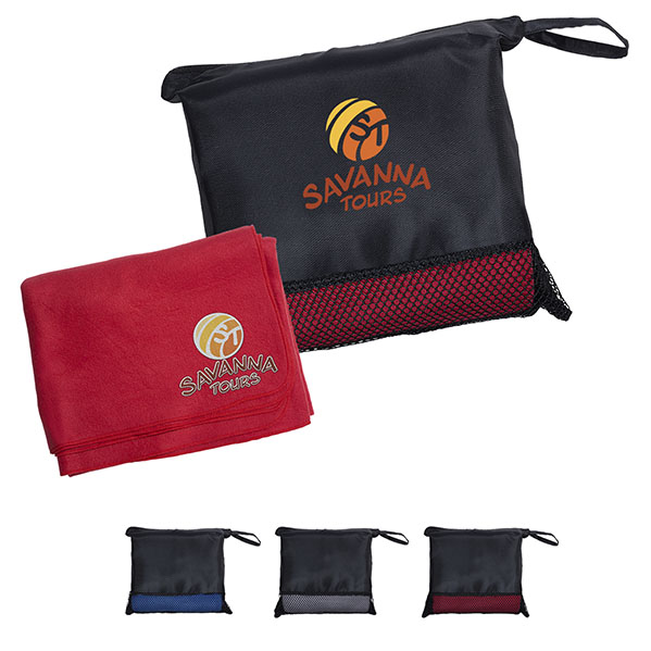 Promotional Travel Blanket in Pouch