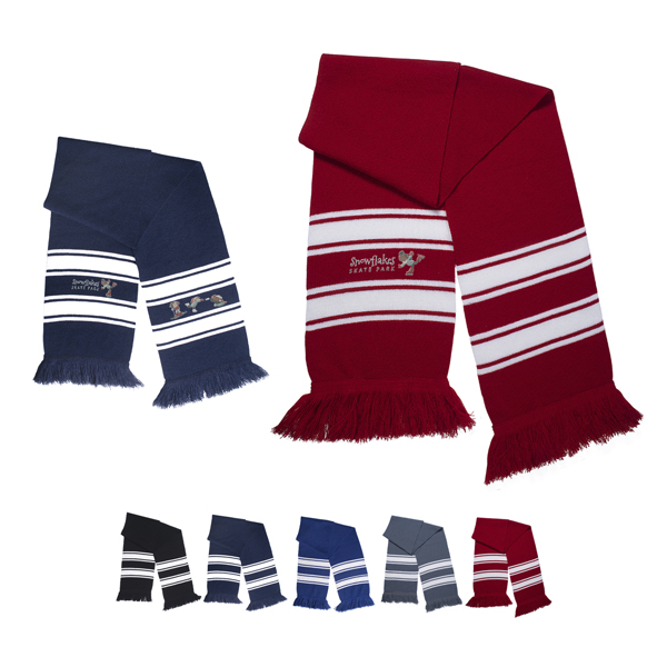 Promotional Stripe Knit Scarf