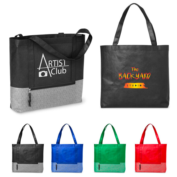 Promotional Hexagon Pattern Non-Woven Tote