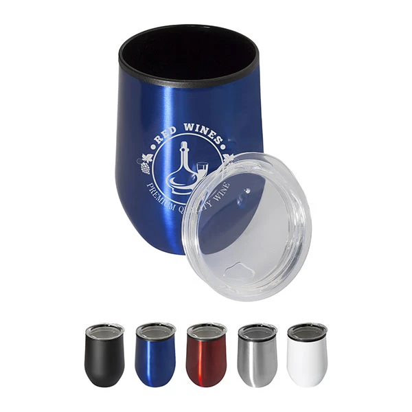 Promotional Budget Wine Tumbler with Lid